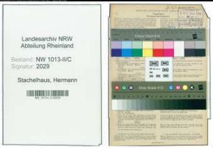 Entnazifizierung Hermann Stachelhaus , geb. 07.03.1894 (Schreinermeister)