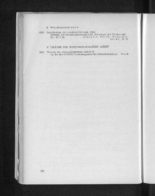 E. Technik der wissenschaftlichen Arbeit
