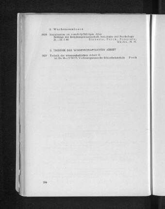 E. Technik der wissenschaftlichen Arbeit