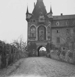 Albrechtsburg : Meißen. Albrechtsburg (929/931). Torbau. Ansicht von Südwesten