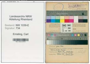 Entnazifizierung Carl Ernsting , geb. 12.07.1912 (Prokurist)
