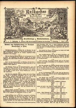 Ausgabe vom Sonntag, den 07. April 1901.