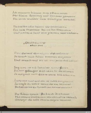 Griffolino (Griffolino der Goldmacher, Hölle XXXIX, 85 - 108) : [SW X/XI: H34]; [SW X/XI, S. 43-44/173]