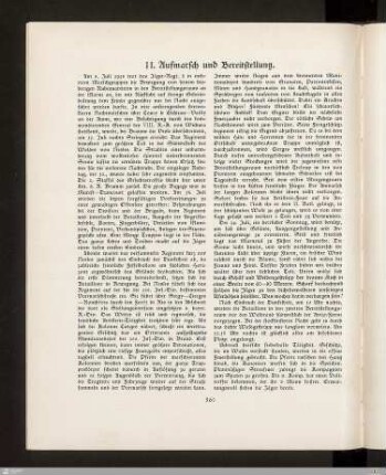 II. Aufmarsch und Bereitstellung