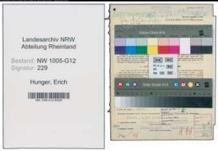 Entnazifizierung Erich Hunger , geb. 05.06.1908 (Revisor)