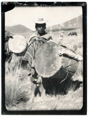 Aymara-Indianer aus Ambana auf der Reise zum Fest des 6. August in Copacabana