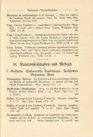 H. Naturwissenschaften und Medizin