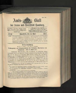 No. 94, 14. April 1917