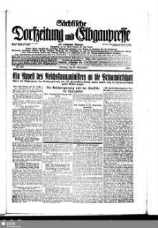 Sächsische Dorfzeitung und Elbgaupresse : mit Loschwitzer Anzeiger ; Tageszeitung für das östliche Dresden u. seine Vororte