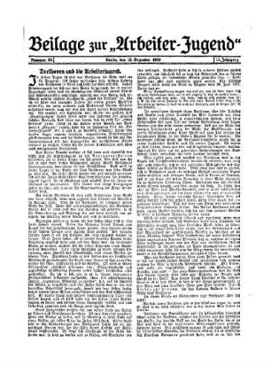 Beilage zur "Arbeiter-Jugend"