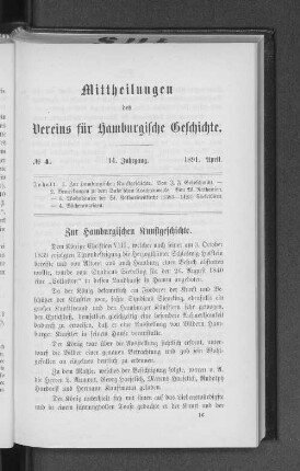 Zur Hamburgischen Kunstgeschichte.