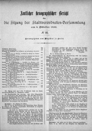 No. 32, 8. Oktober 1885