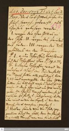 Disposition der Predigt von August Hermann Francke über Lk 2 am 25.12.1723.