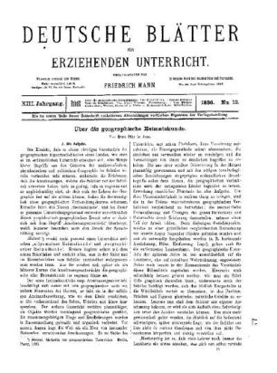 Über die geographische Heimatskunde