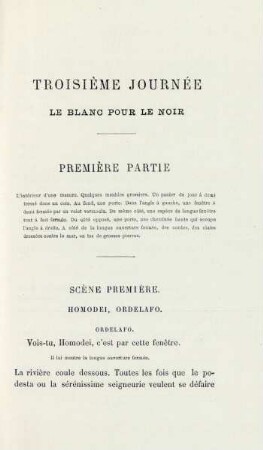 Troisième journée. Le blanc pour le noir