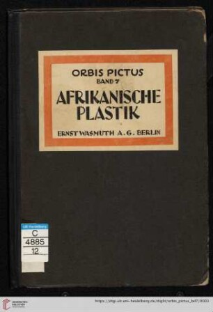 Band 7: Orbis pictus: Weltkunst-Bücherei: Afrikanische Plastik