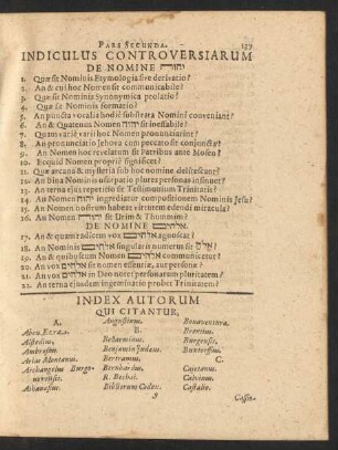 Index Autorum Qui Citantur,