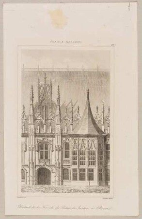 Détail de la Façade du Palais de Justice à Rouen