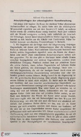 Prinzipienfragen der ethnologischen Kunstforschung