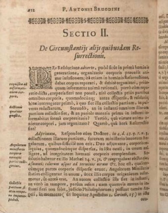 Sectio II. De circumstantijs alijs quibusdam Resurrectionis.
