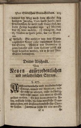 Dritter Abschnitt. Von Neuen ausserordentlichen und veränderlichen Sternen.