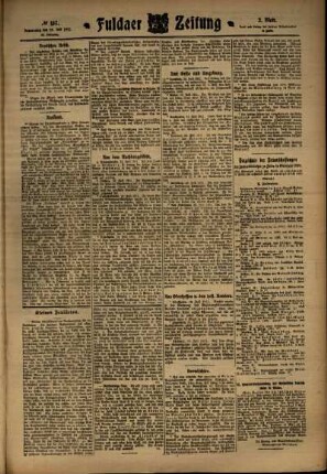 Zweite Ausgabe vom Donnerstag, den 13. Juli 1911.
