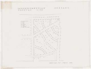 Ehrenfriedhof Meerane: Lageplan Teilgebiet des Friedhofes, Baumbestand 1:200