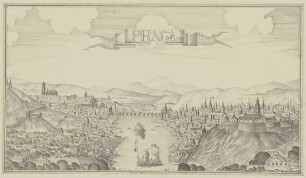 Ansicht von Prag mit der Moldau
