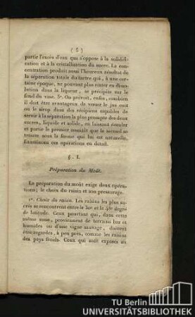 § I. Préparation du Mout