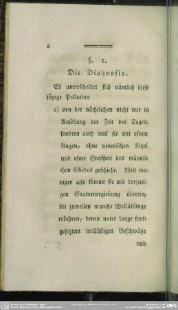 [§§. 1 - 2] Die Diagnosis