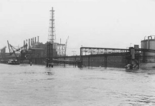 Hochwasser im Februar 1970 am Mittelrhein