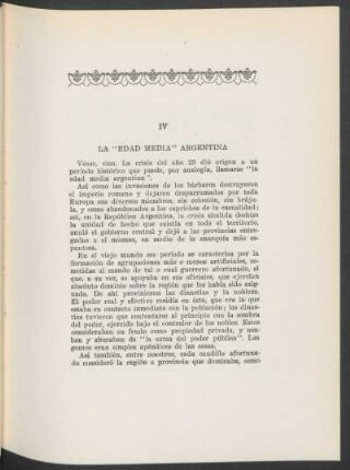 IV - La "edad media" argentina