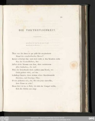 Die Vortreflichkeit.