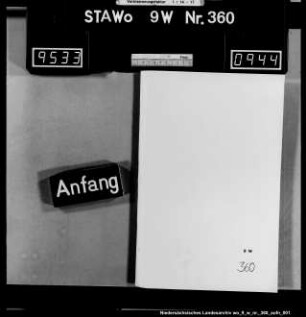Alphabetisches Urkundenverzeichnis des Kantonnotars Friedrich Wilhelm Ferdinand Wilke zu Stadtoldendorf Band 3 fehlt