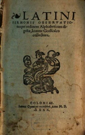 Latini Sermonis Observationes : per ordinem Alphabeticum digestae