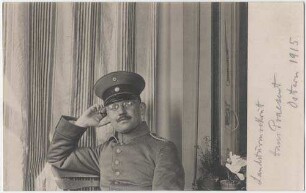 Landsturmrekrut Hans Praesent. Ostern 1915
