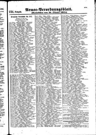 751. Ausgabe. Montag, 25. Oktober 1915