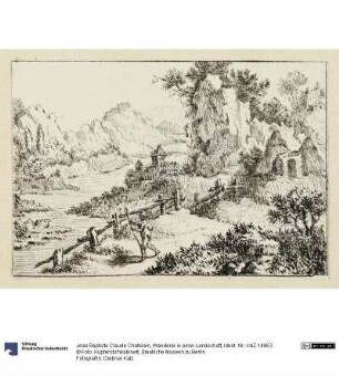 Wanderer in einer Landschaft