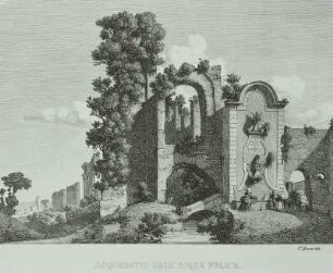Aquedetto dell' Aqúa Felice : Acquedotto ..., Radierung, 1855