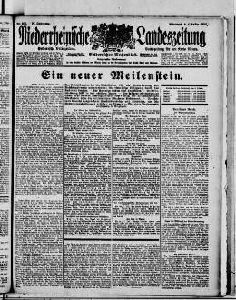 Niederrheinische Landeszeitung : Geldernsche Volkszeitung : Geldern'sches Wochenblatt : Volkszeitung für den Kreis Moers : erfolgreichstes Insertionsorgan in den Kreisen Geldern und Moers sowie in den Grenzbezirken der Kreise Cleve und Kempen