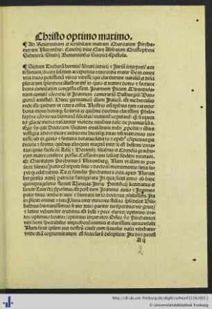 Epistola D. Schewrli ad Charitatem Pirchameram