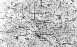Schipkau-Meuro. Topographische Karte vom Preußischen Staate, Blatt 233 Alt Döbern, grav. 1850