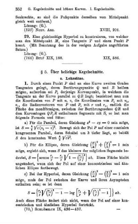 § 5. Über beliebige Kegelschnitte (33).