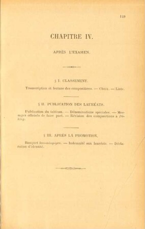 Chapitre IV. Apres l'examen