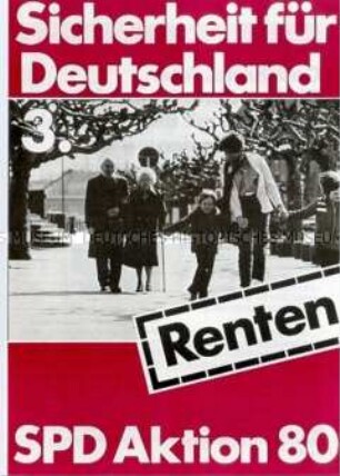Propagandaschrift der SPD zur Bundestagswahl 1980 zum Thema Renten