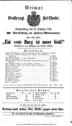 „Ein' veste Burg ist unser Gott!“