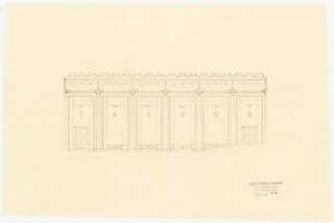 Großes Synchronatelier der UFA (Universum Film AG), Potsdam-Babelsberg: Wandansicht 1:100 (Variante)