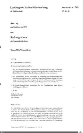 Drucksachen 501-650: Anträge, Anfragen, Gesetzentwürfe