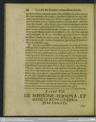 Caput VII. De Missione, Persona, Et Officio Redemptoris Jesu Christi
