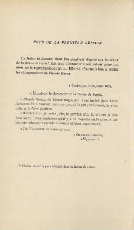Note de la première édition